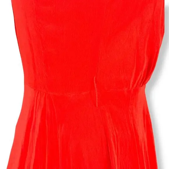 Girls From Savoy Anthro Misty Red Silk Pinup Twee Mini Dress ASO Sailor Cherry 4 - Picture 6 of 10